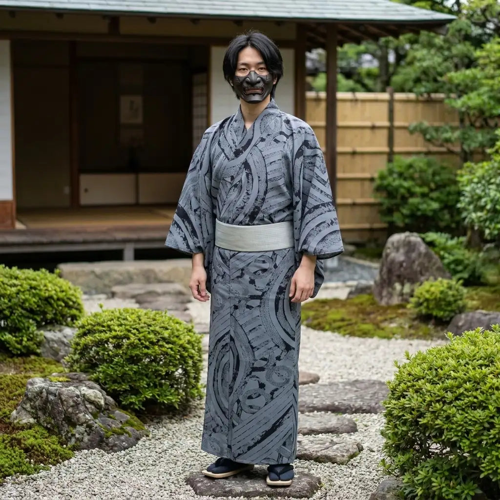 Camisa kimono hombre casual