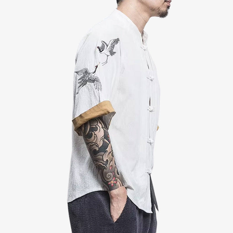 Camiseta Japonesa Grulla vista frontal