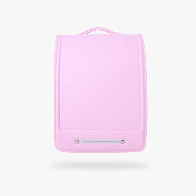 Cartera escolar japonesa randoseru azul vista de frente