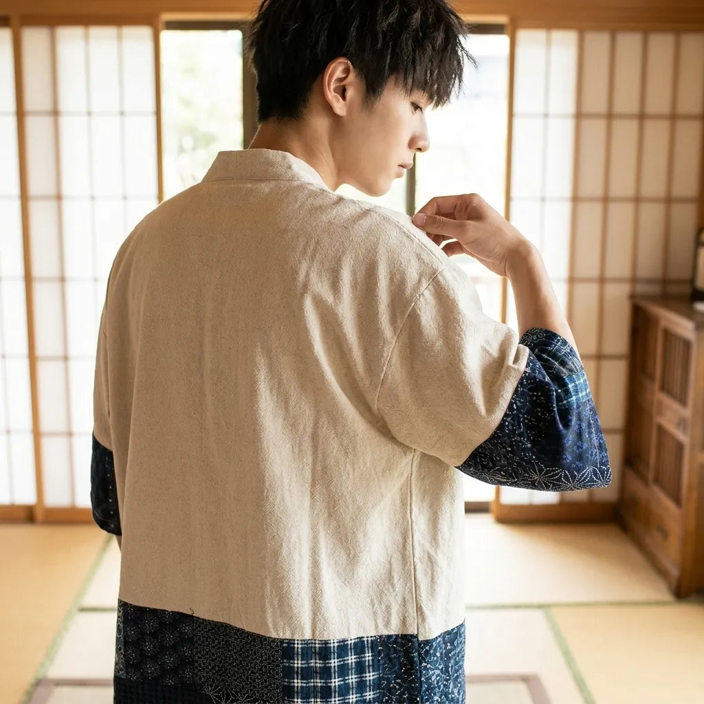 Chaleco estilo haori japonés