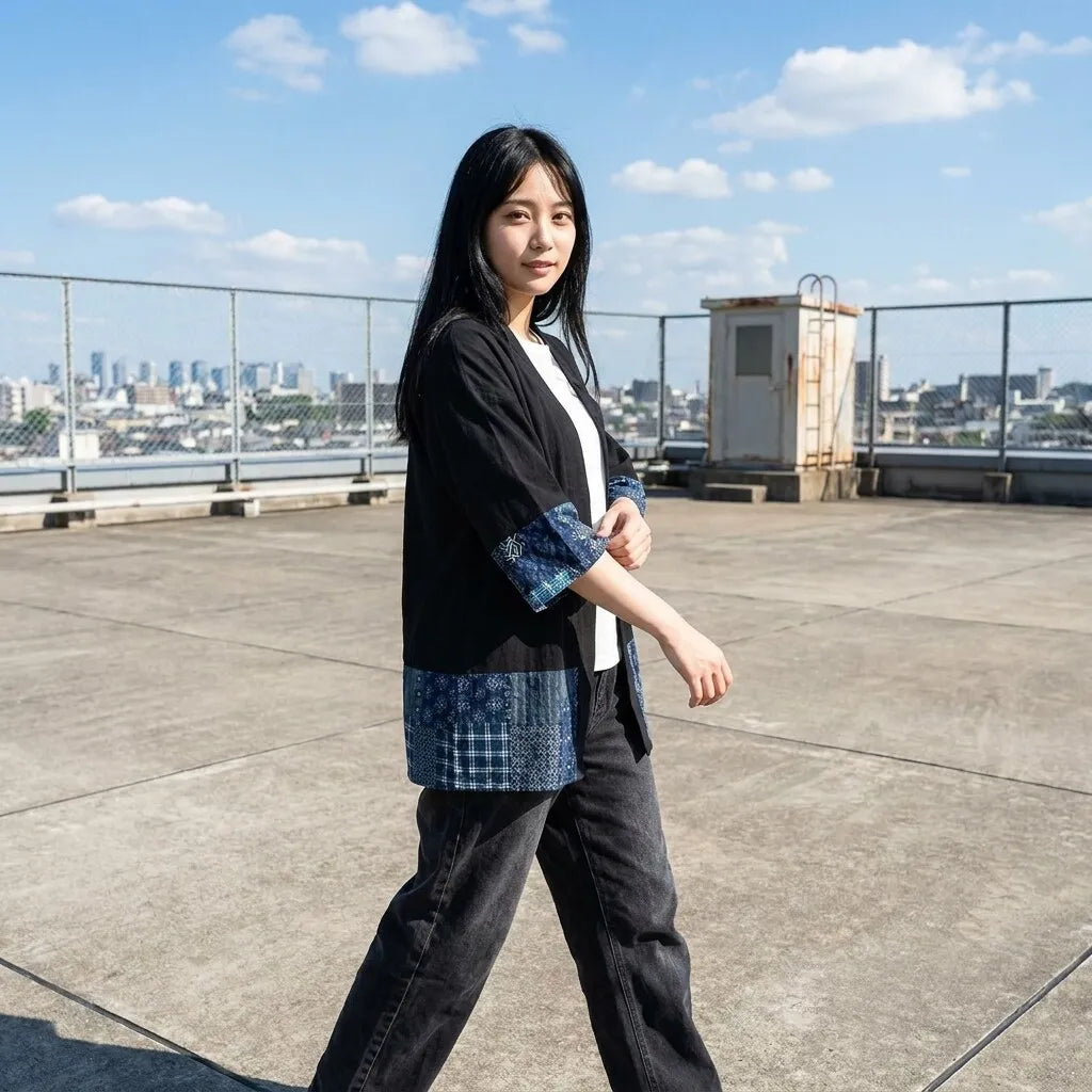 Chaqueta Kimono Haori vista frontal