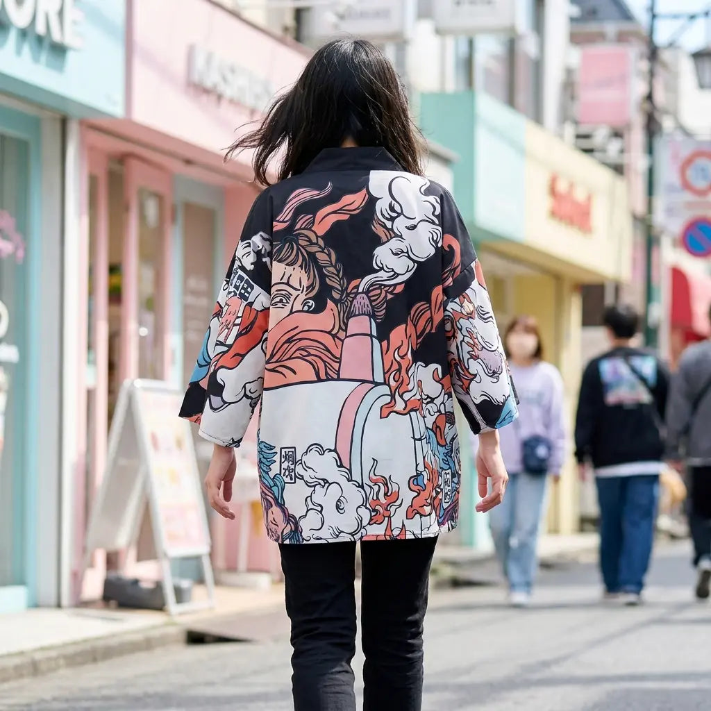 Chaqueta Kimono Mujer vista posterior