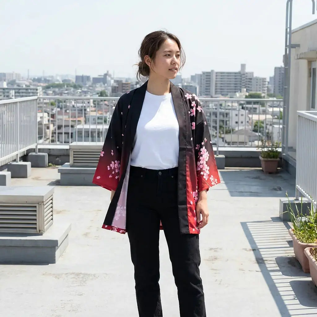Chaqueta Kimono Mujer en plano, vista frontal