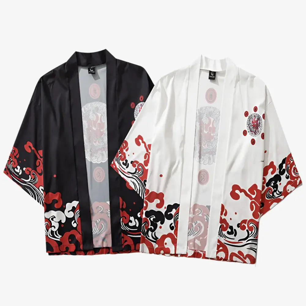 Haori Rojo en plano, vista frontal