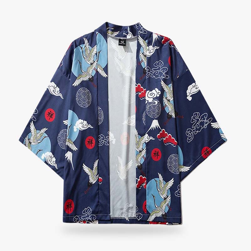 Chaqueta kimono tsuru de manga 3/4