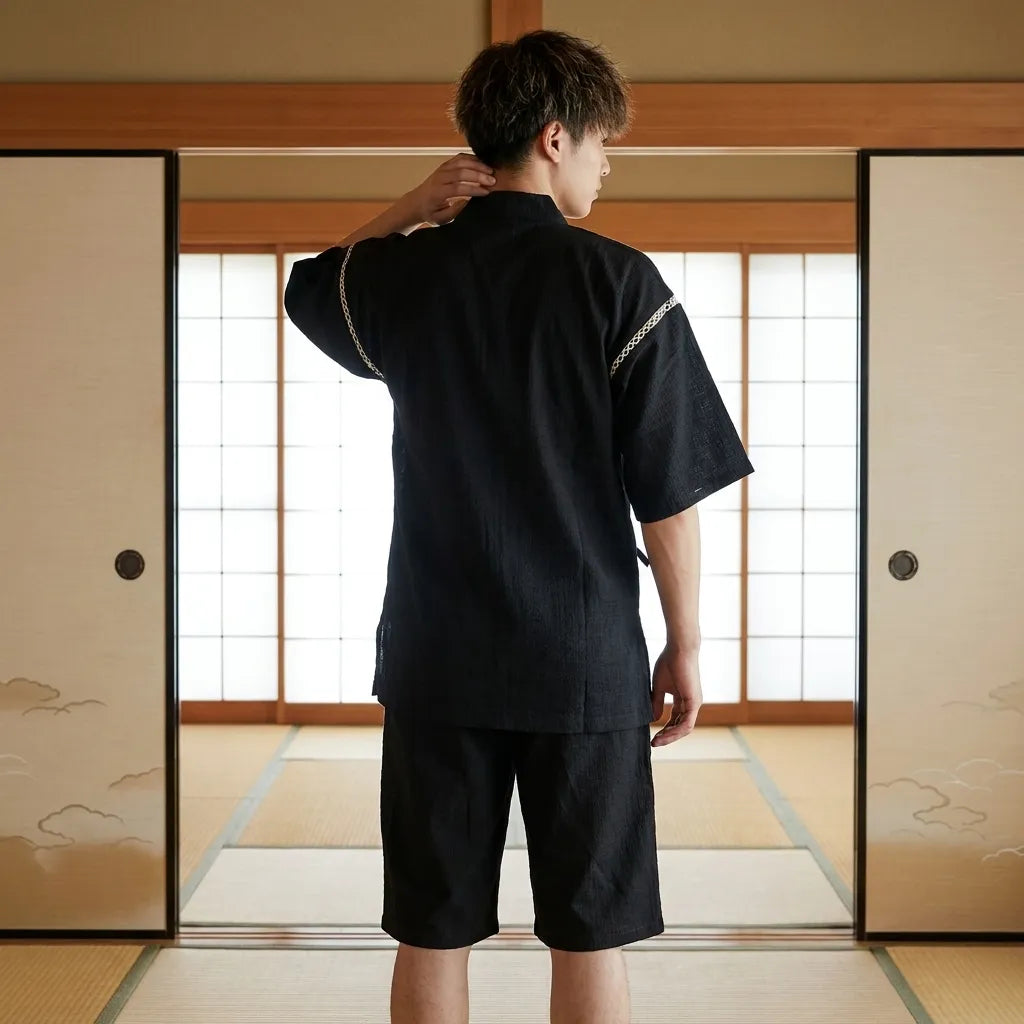 Conjunto jinbei verano para hombre