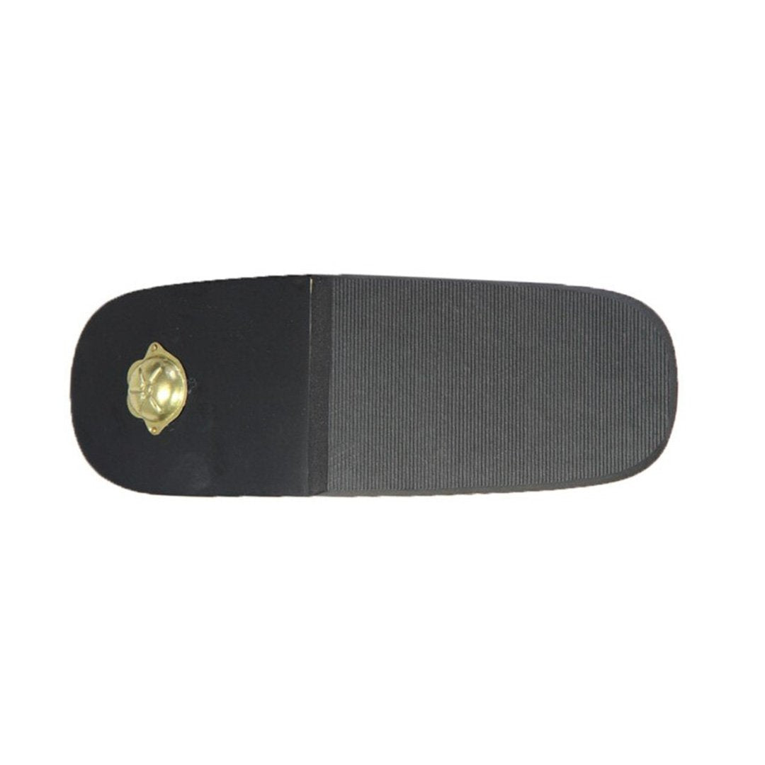 Geta de madera con correas de algodón floreadas