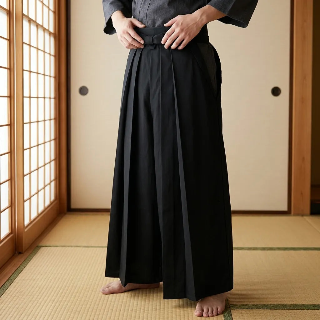 Hakama Negro vista frontal