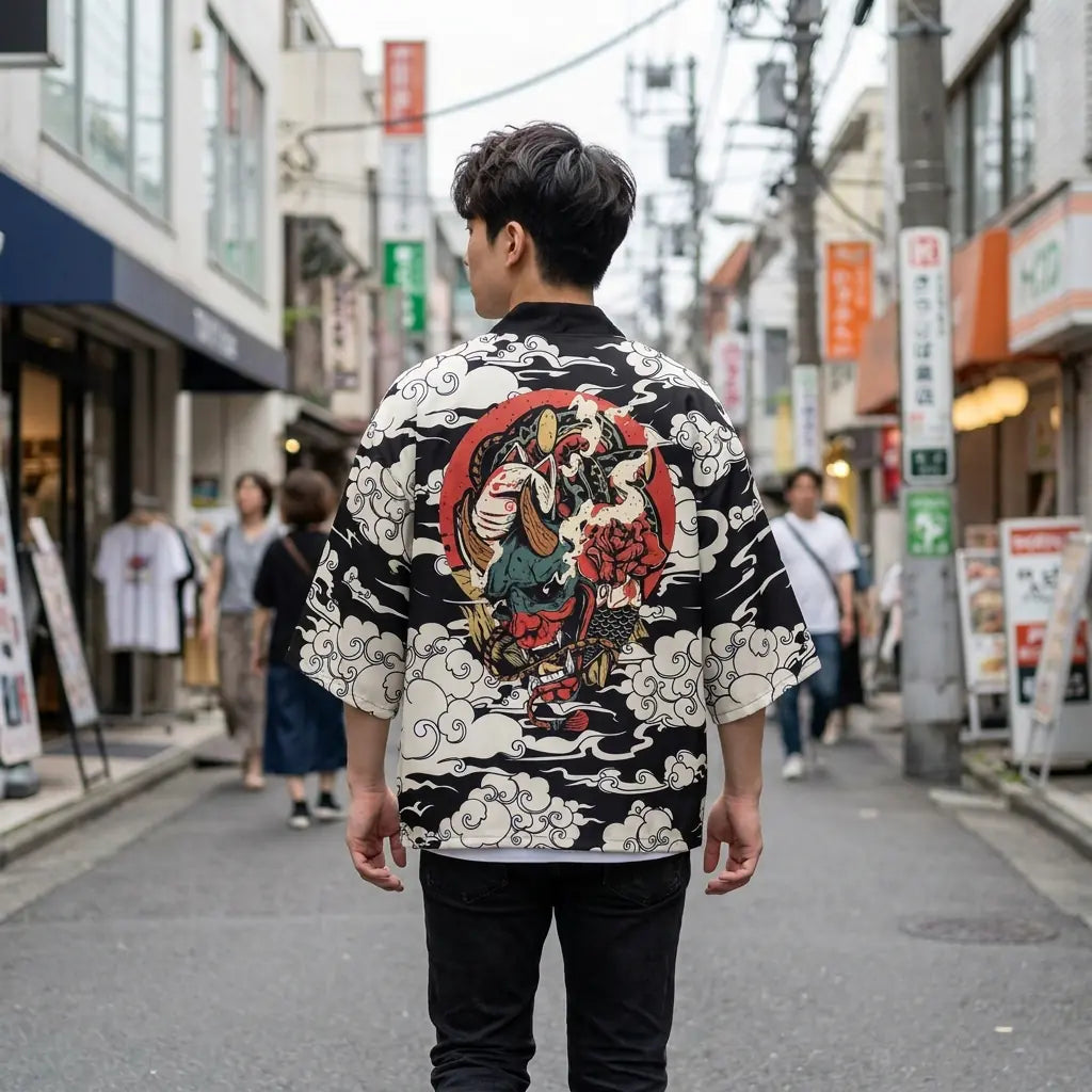 Haori Oni Kitsune vista frontal