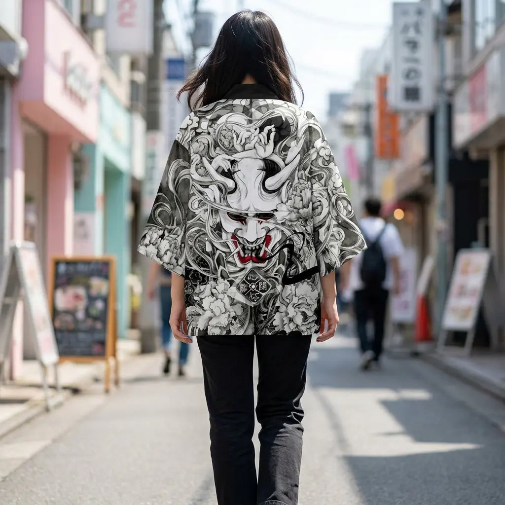 Haori Oni Mujer vista posterior