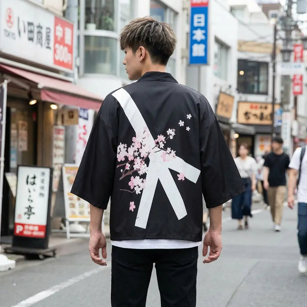 Haori Sakura Hombre vista frontal