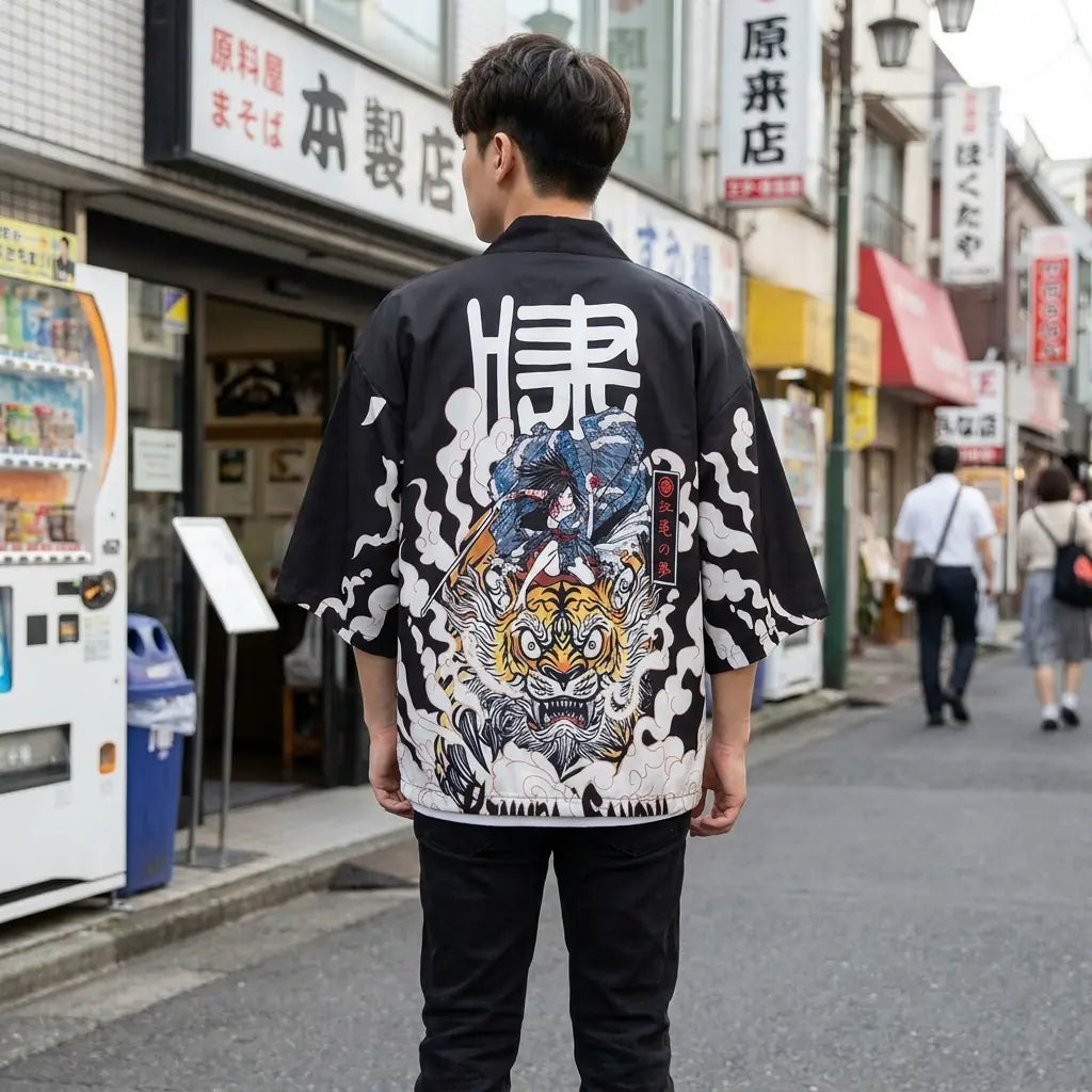Haori Samurai Tigre vista frontal