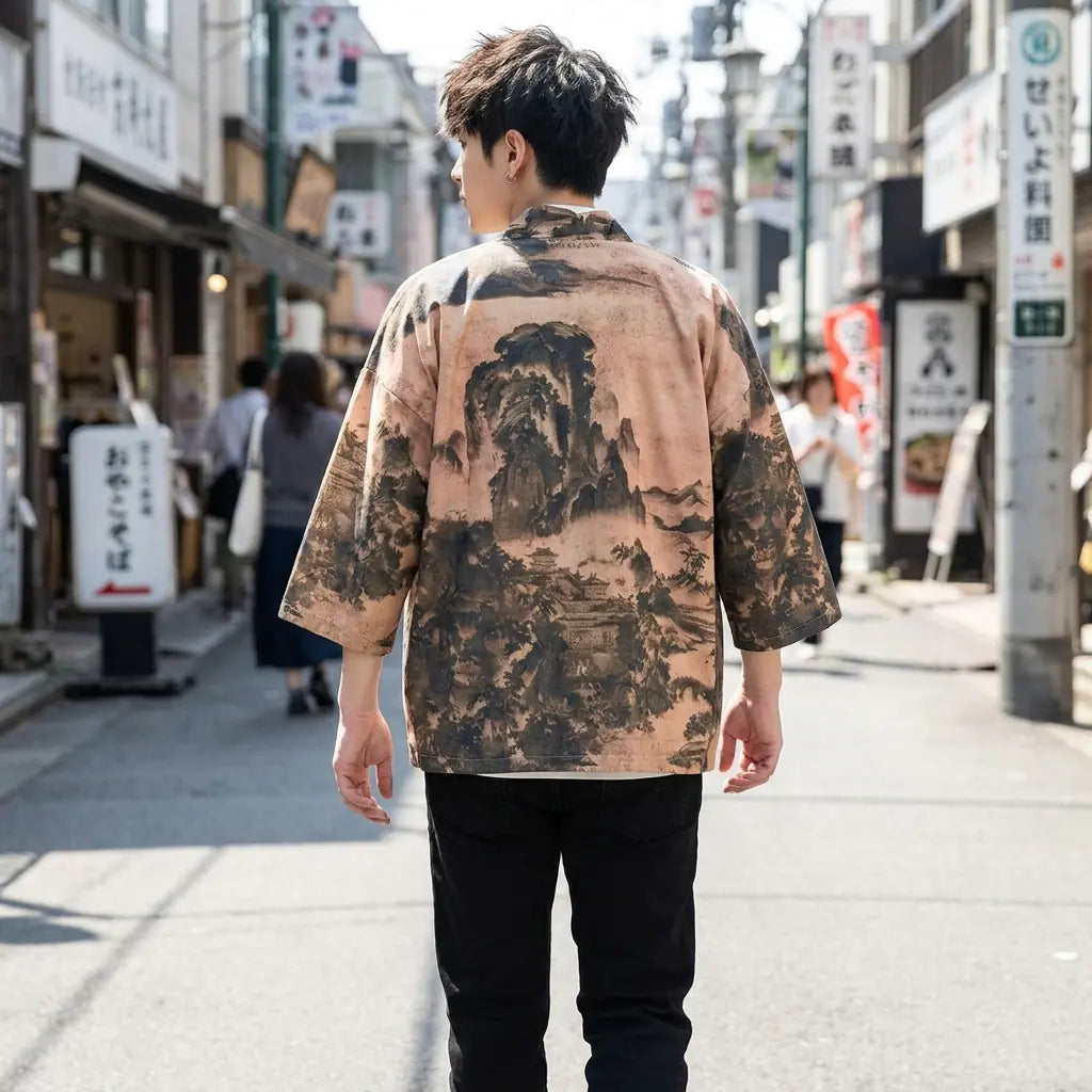 Haori Streetwear Hombre vista frontal