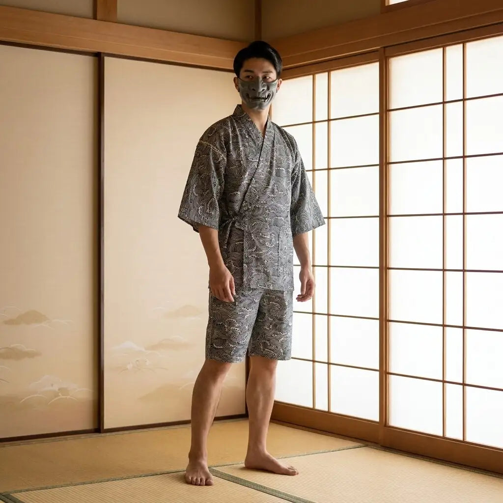 Jinbei estampado seigaiha