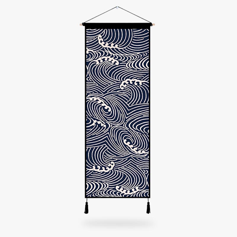 Kakemono ola japonesa de madera de nogal para decoración de pared