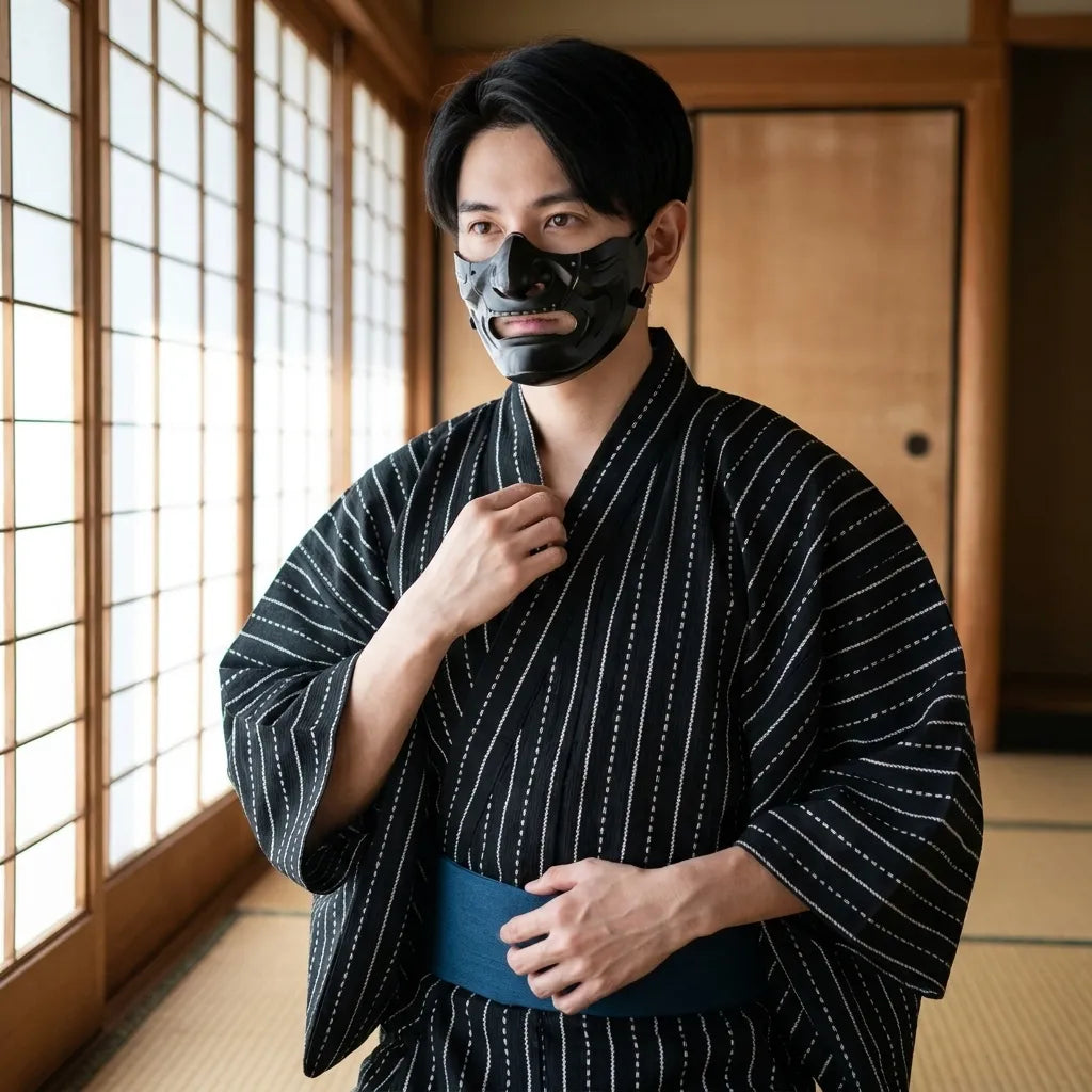 Kimono Cosplay Hombre vista posterior