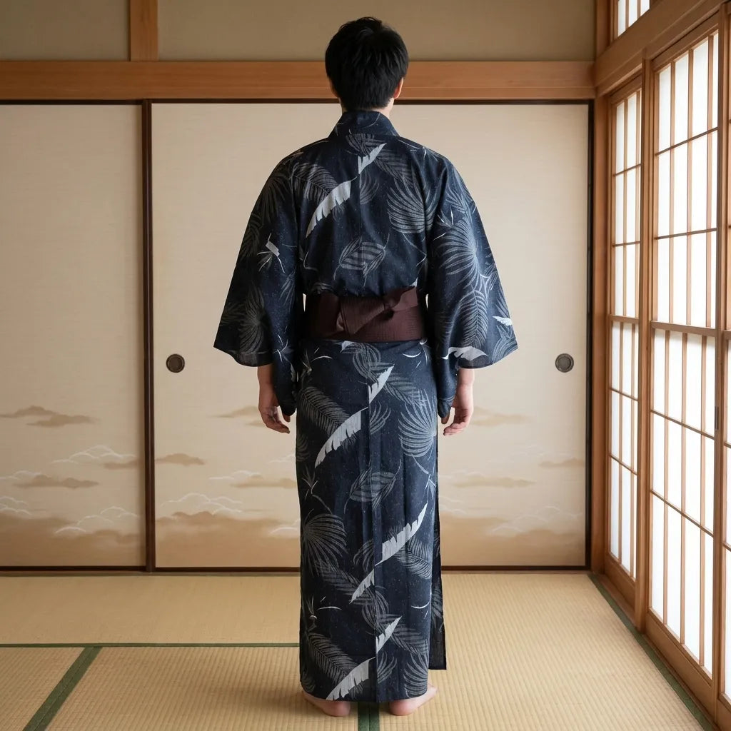 Kimono Grulla Hombre vista frontal