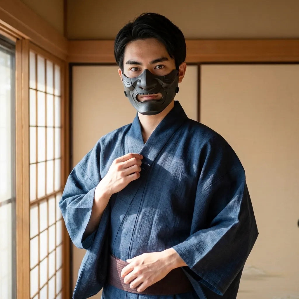 Kimono hombre tradicional visto de frente