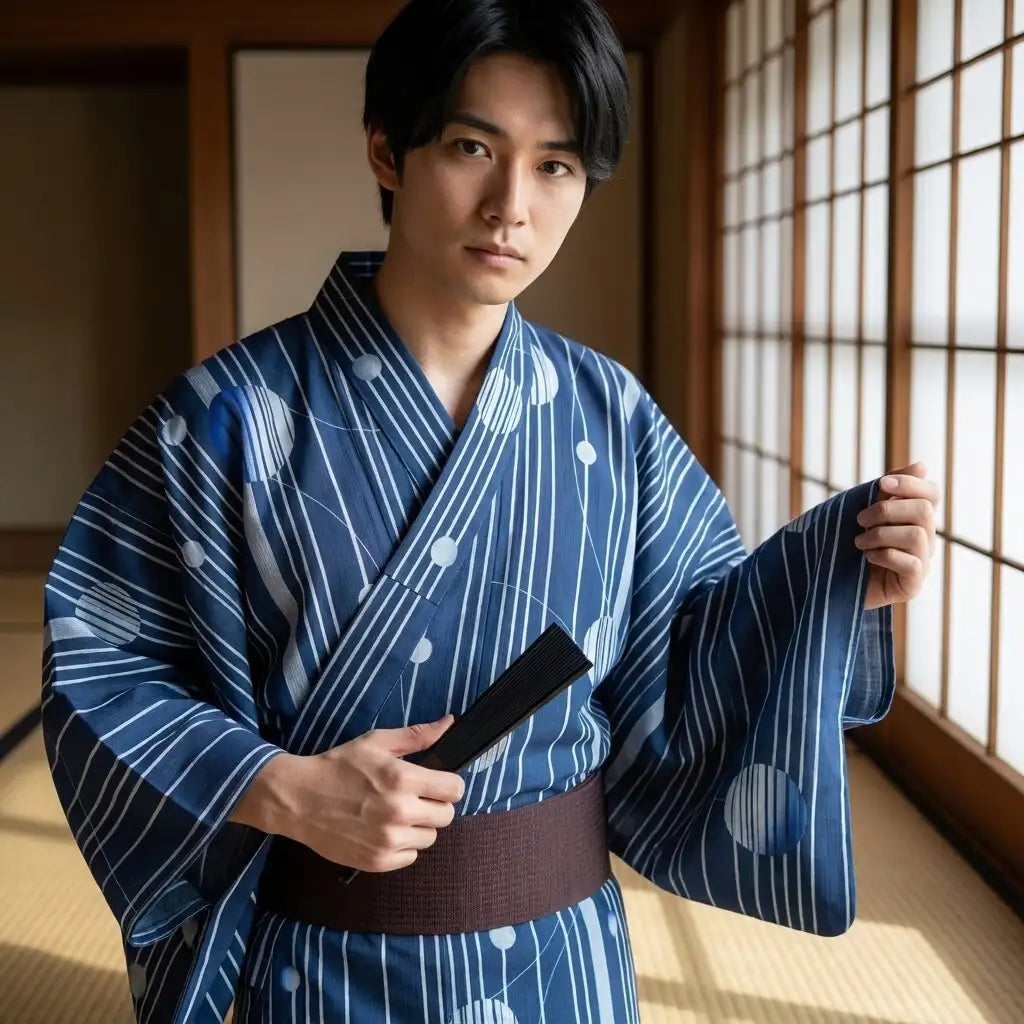 Kimono japonés hombre para uso casual