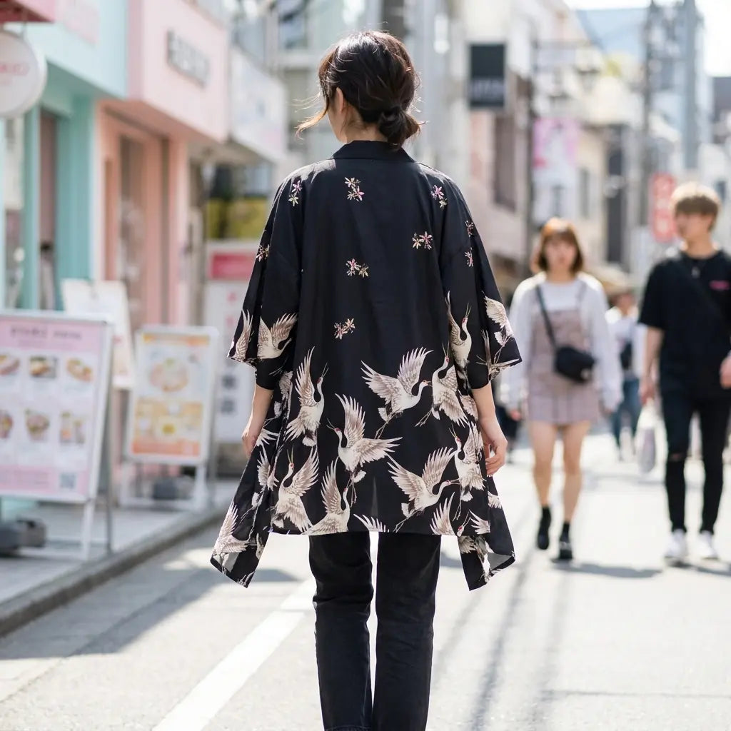 Kimono Mujer Largo vista posterior