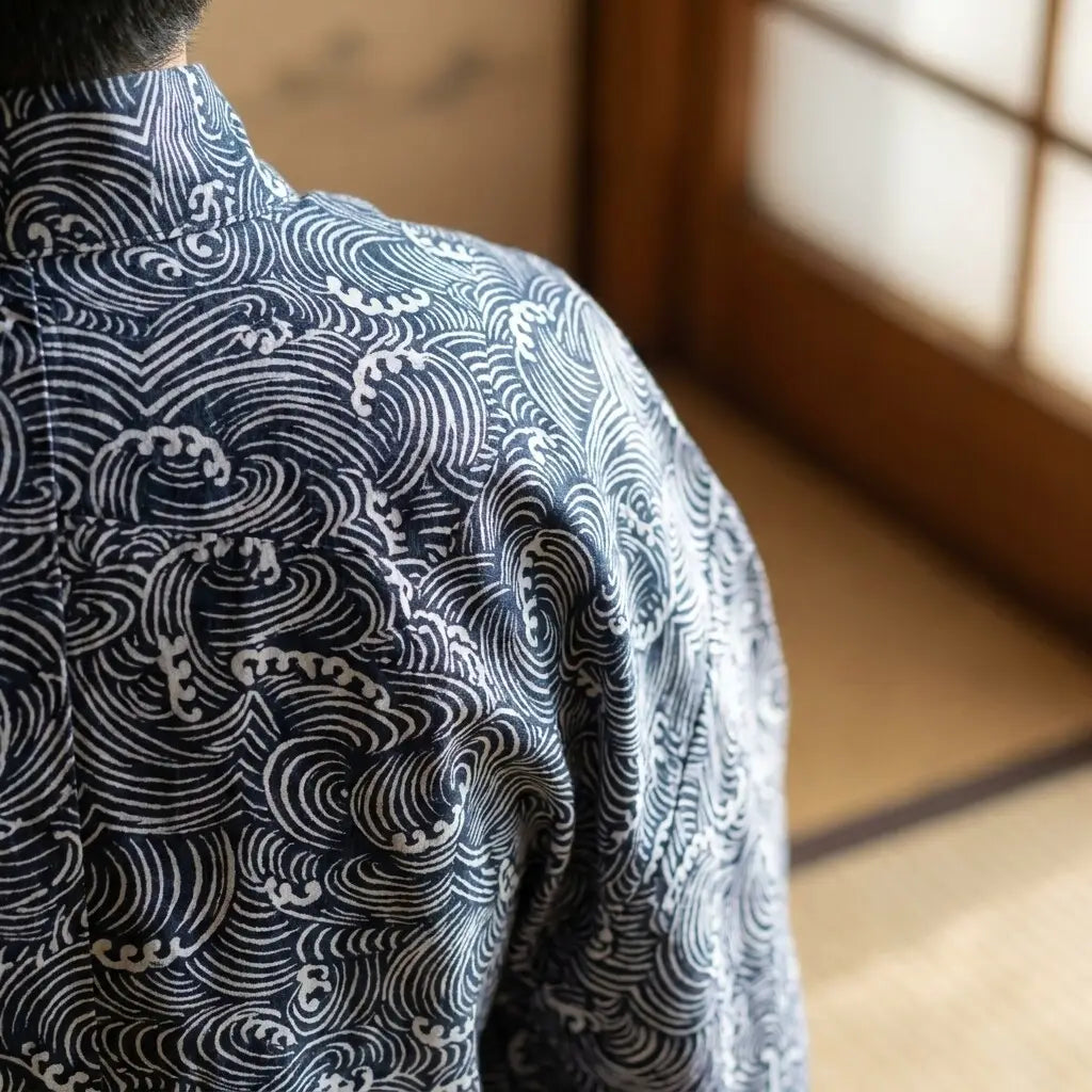 Kimono Olas Japonesas vista frontal