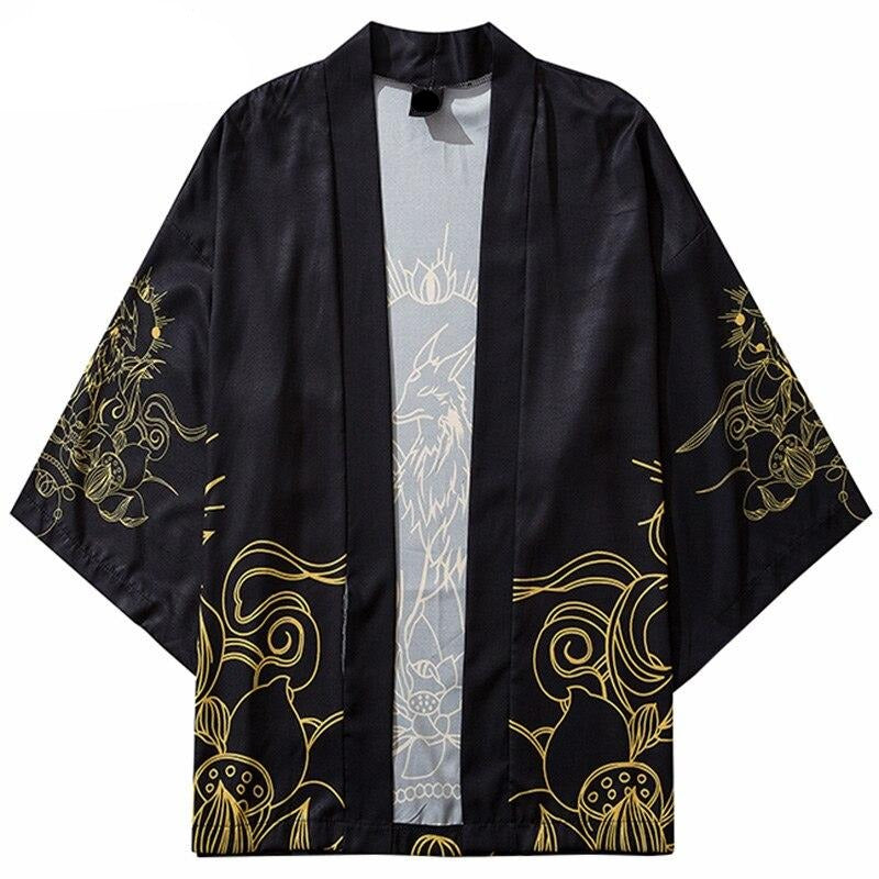 Look de estilo japonés con haori