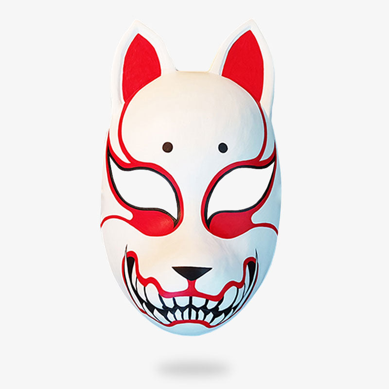 Mascara kitsune estilo ninja para disfraz