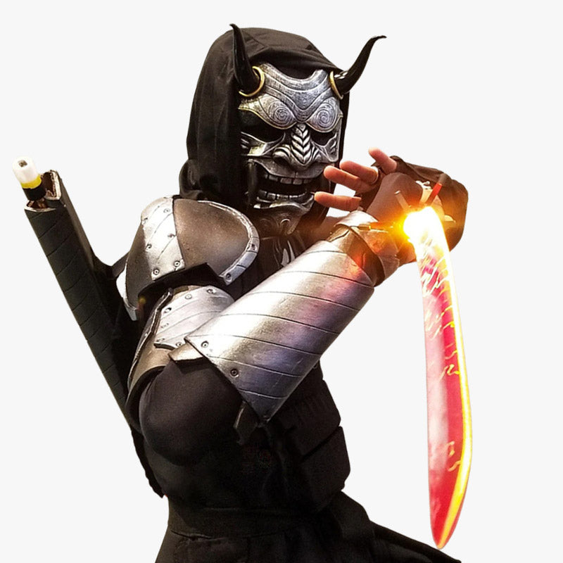 Mascara oni de guerrero samurai