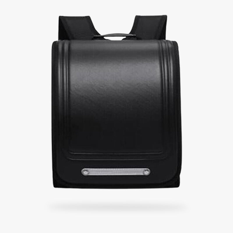 Mochila randoseru negra japonesa para estudiantes y adultos, práctica y duradera