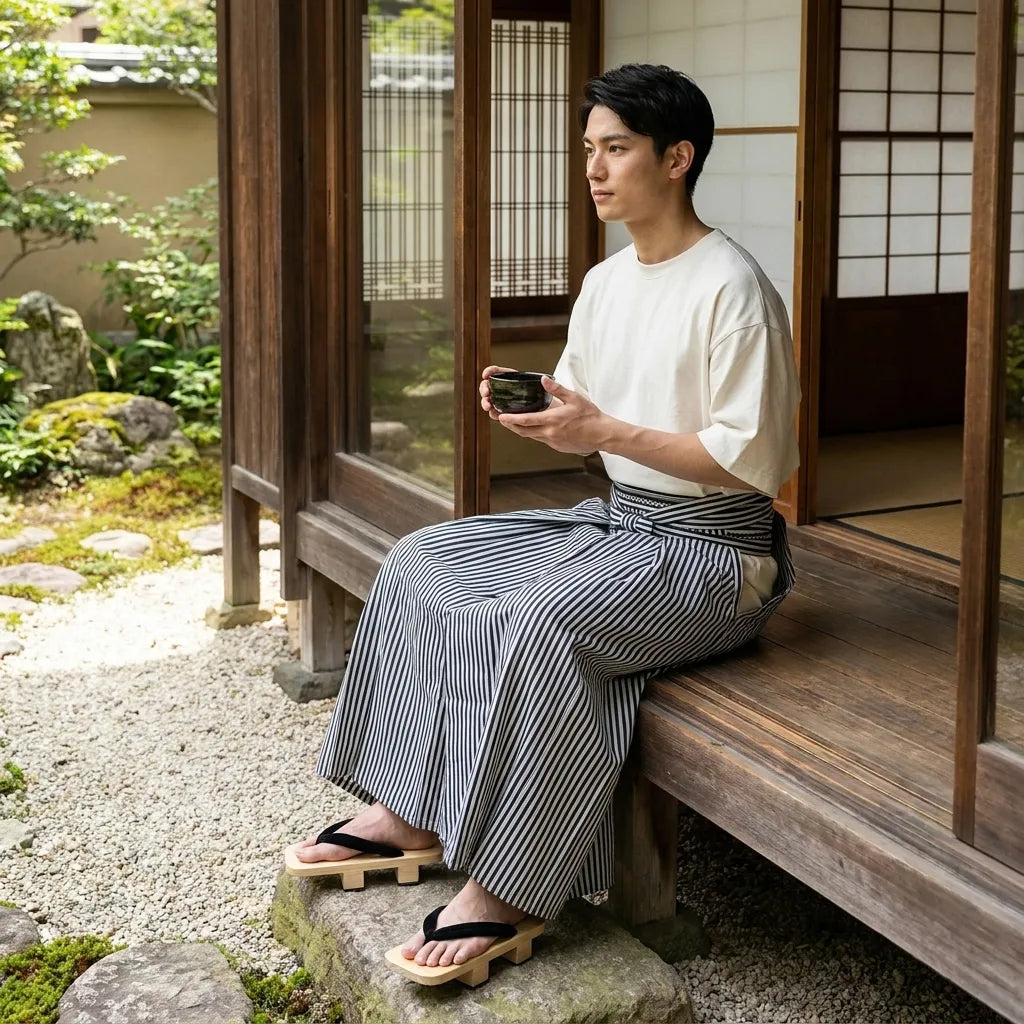 Pantalon Hakama Hombre vista posterior