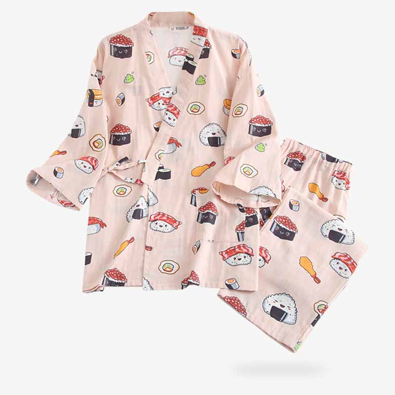 Pijama kimono kawaii de mujer