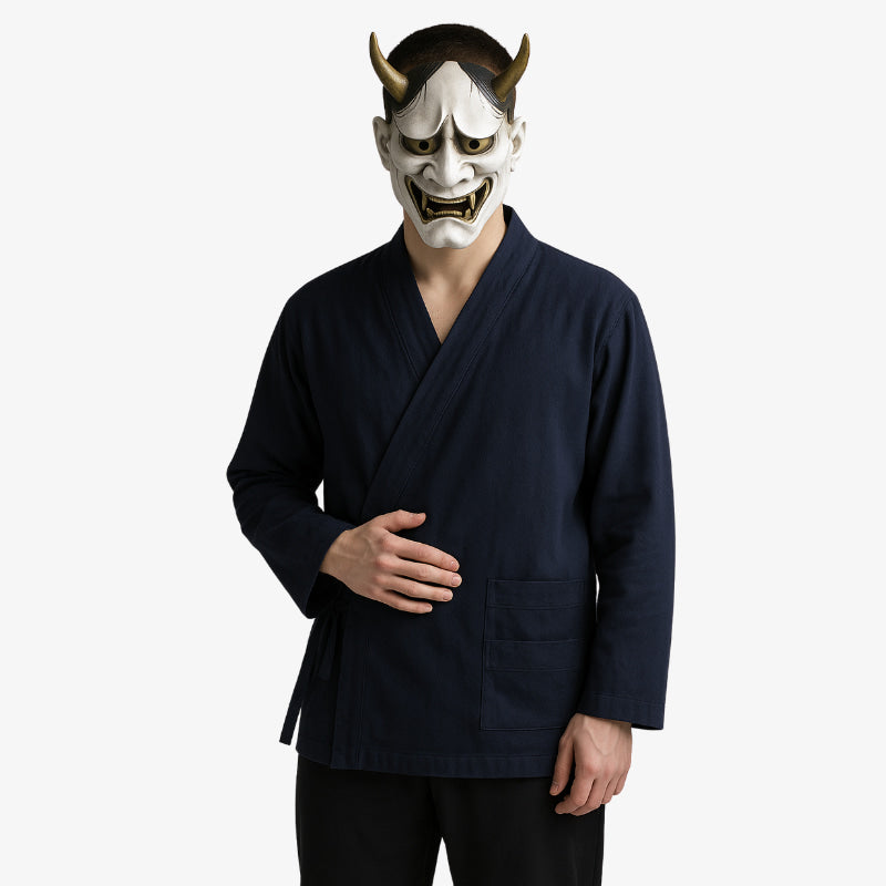 Samue japonés en venta hecho de tela transpirable, diseñado para la comodidad y con estilo de ropa de trabajo tradicional japonesa