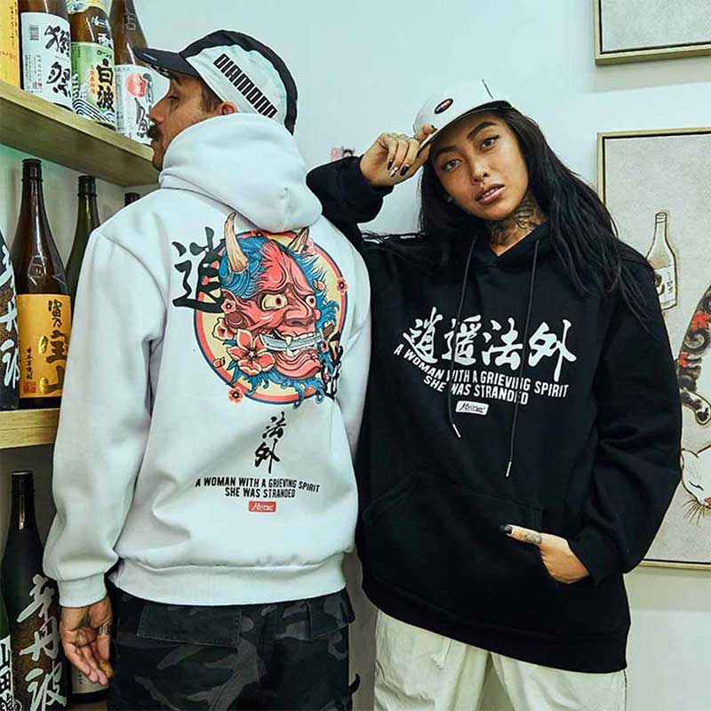 Sudadera con demonio oni inspirada en Irezumi