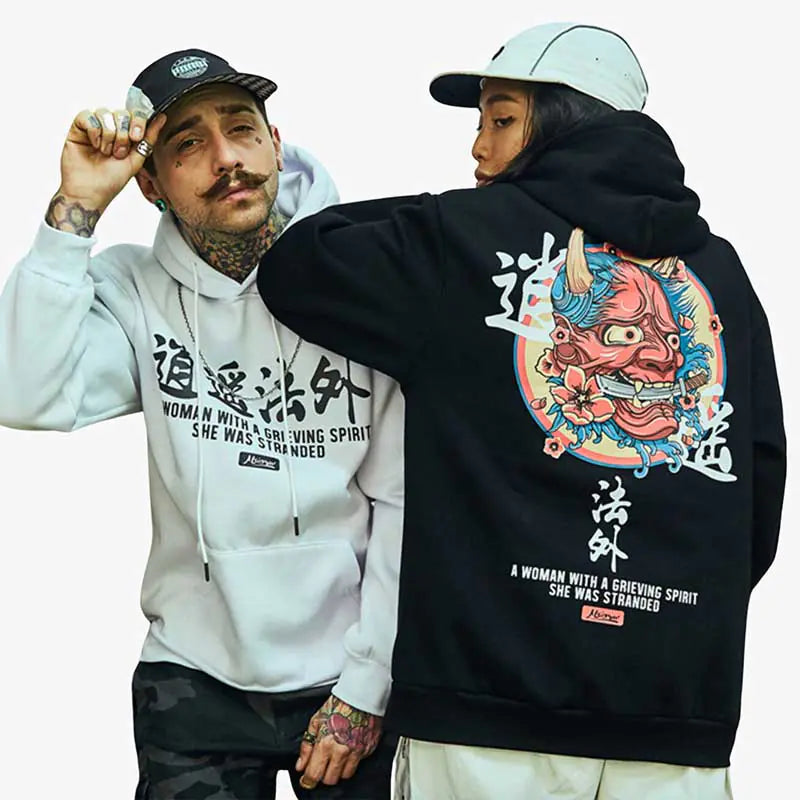 Sudadera Hannya Oni en plano, vista frontal