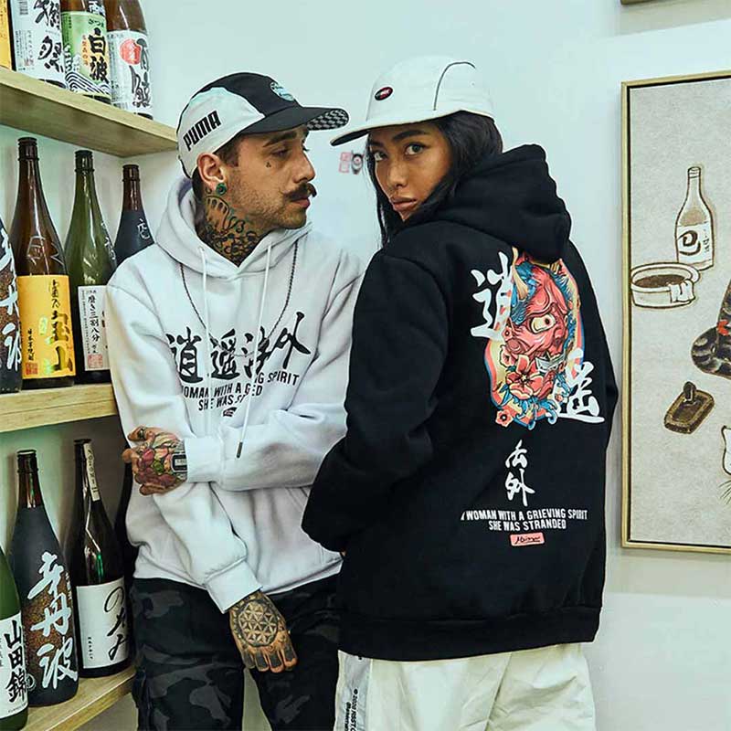Sudadera japonesa con motivo oni