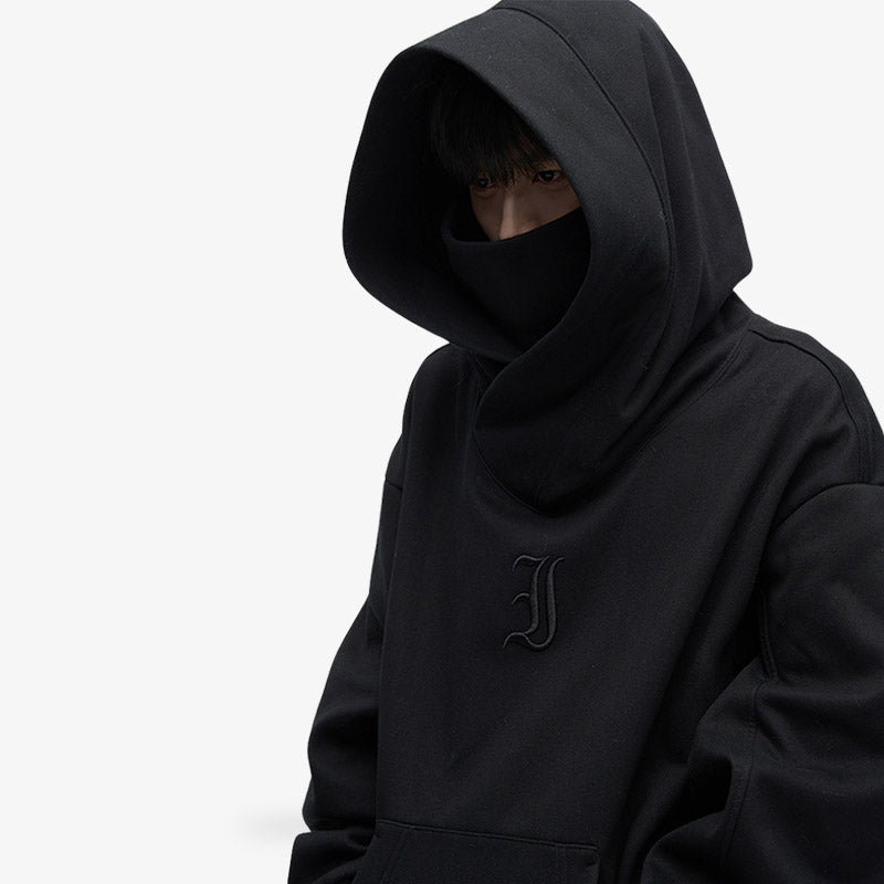 Sudadera ninja japones con capucha Harajuku negra confeccionada con tejido de alta calidad y diseños elegantes y con estilo, perfecta para un look chic y moderno al estilo de la moda urbana japonesa.