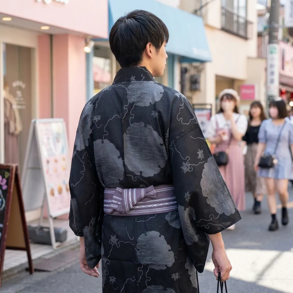 Yukata Hombre Yukiwa vista frontal
