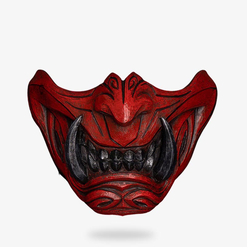 un Mascara Samurai Demonio de color roja