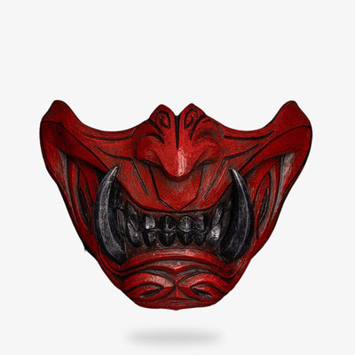 un Mascara Samurai Demonio de color roja