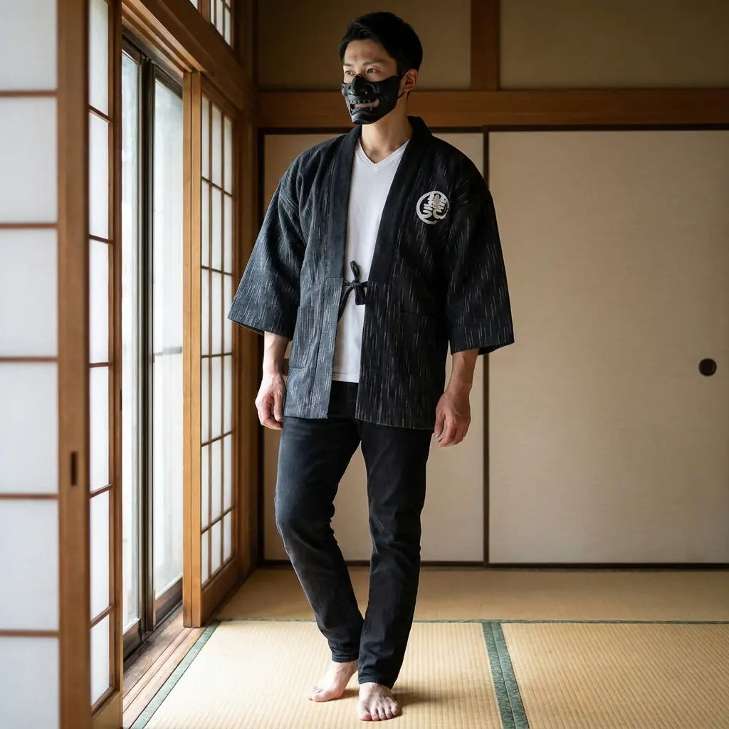 Abrigo japonés acolchado de algodón