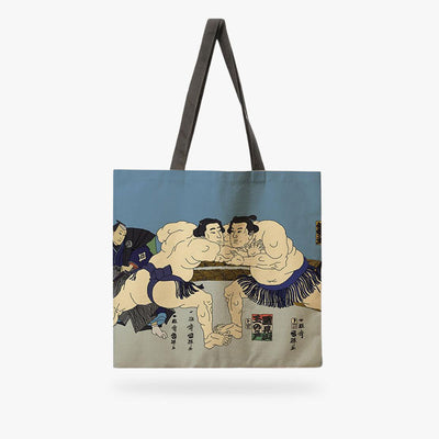 Bolsa tote japonesa con estampado de sumo, perfecta para aficionados a esta tradición nipona