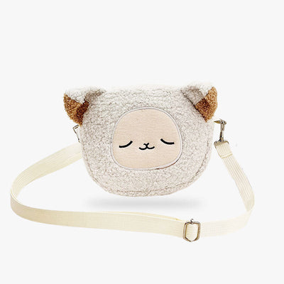 Bolso kawaii de peluche suave con diseño de oveja, estilo lolita japonés