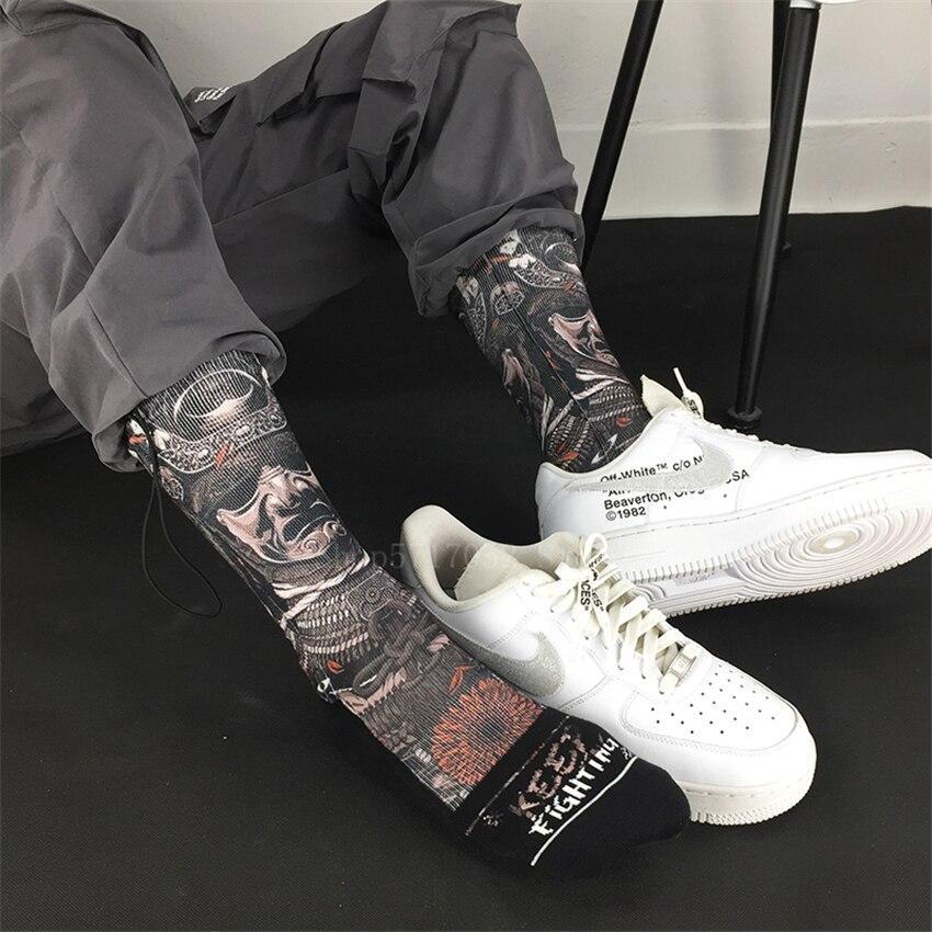 Calcetines tabi japoneses para hombre con estampado de armadura samurái