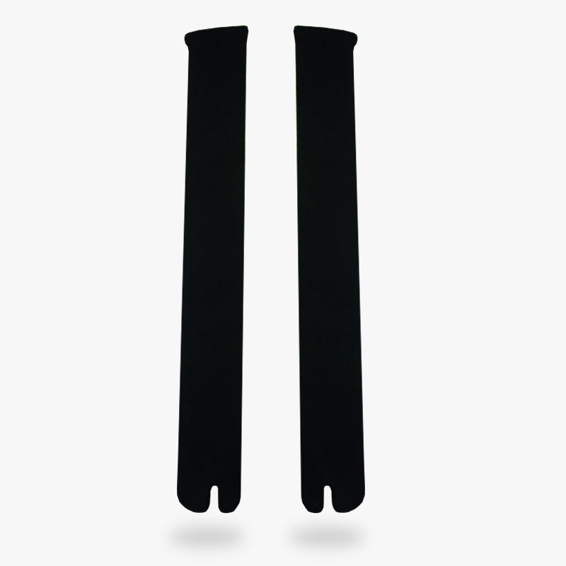 Par de calcetines tabi largos negros de algodón para uniforme escolar japonés