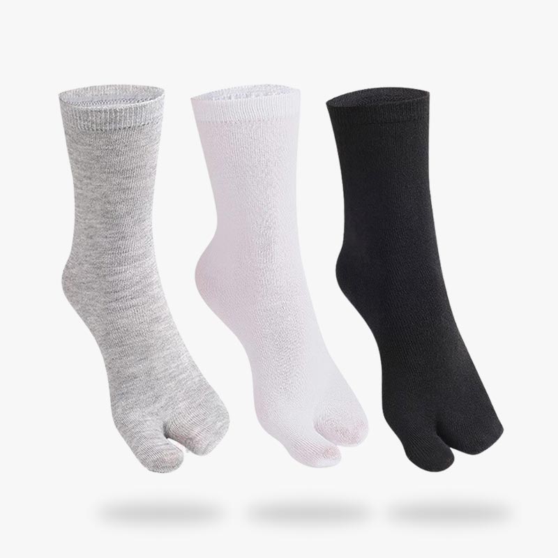 Calcetines tabi multicolor de algodón elástico