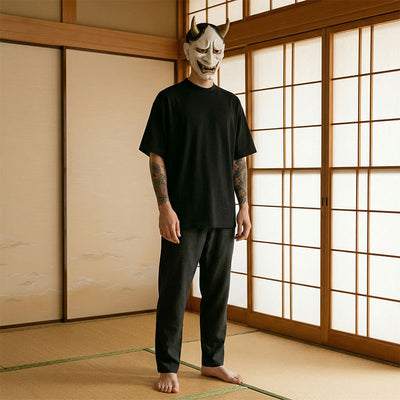 Camisa japonesa harajuku para hombre