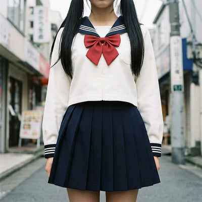 Camisa marinera japonesa de colegiala