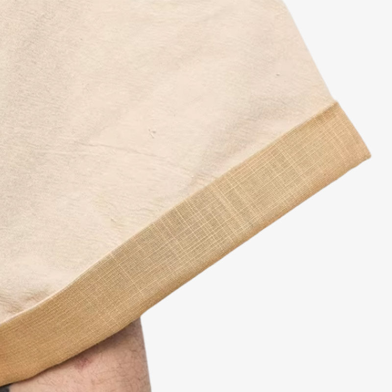 Camisa tradicional japonesa de algodón de calidad con mangas cortas