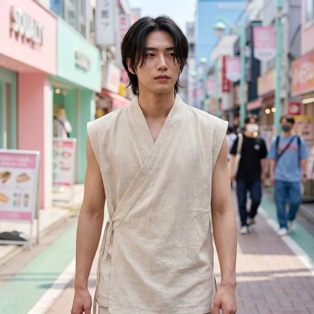 Camiseta Japonesa sin Mangas vista frontal