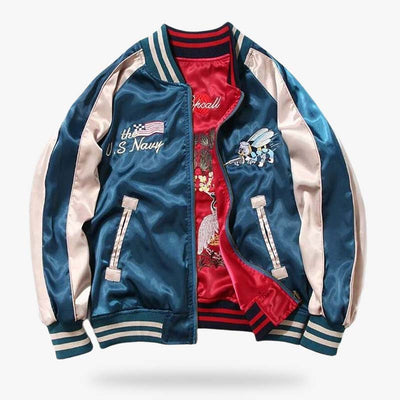 La chaqueta bomber japonesa reversible ofrece una elección de moda innovadora que combina diseño elegante y herencia cultural